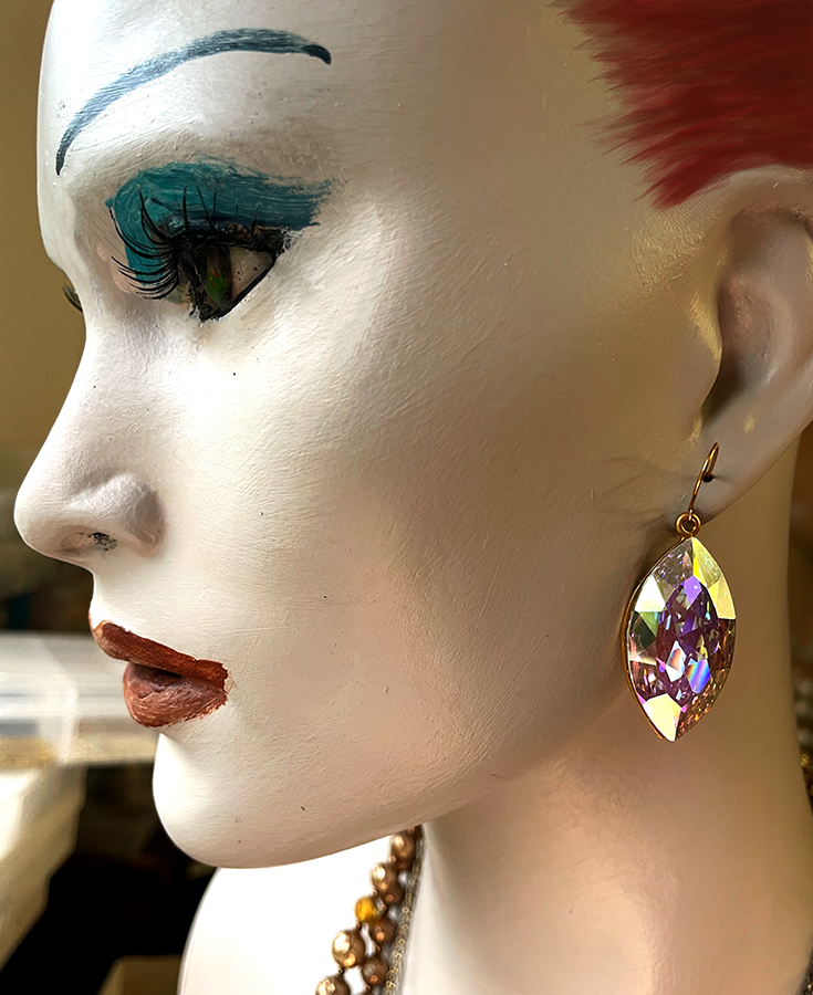 '9D' Marquise earrings