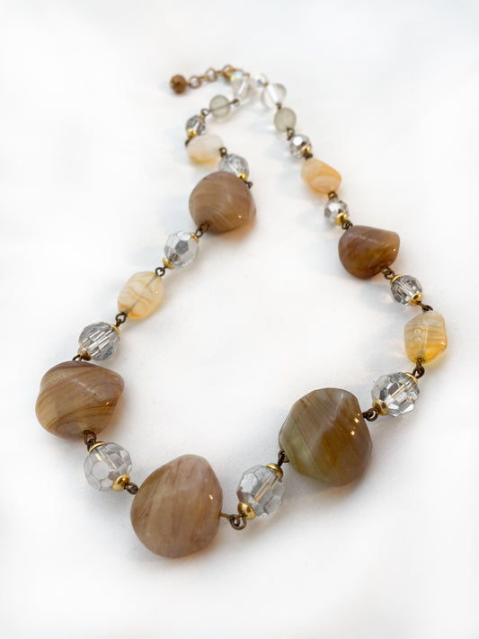 Sixties Czech glass costume jewellery necklace
