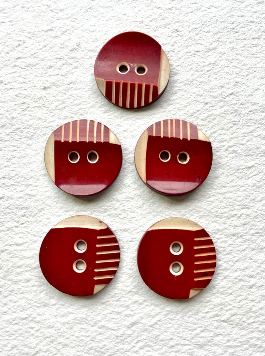 5 Art Deco bakelite buttons