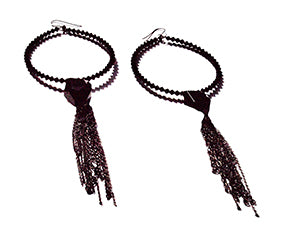 Mata Hari tassled hoop earrings