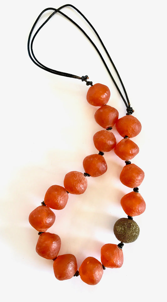 Ghana orange necklace